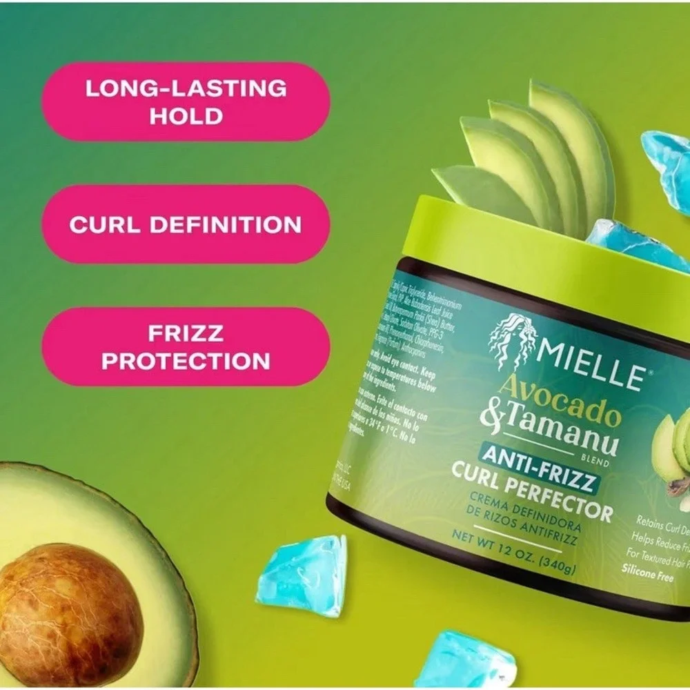 Mielle Avocado & Tamanu Anti-Frizz Curl Perfector 12 oz‎ - New PACK OF 3